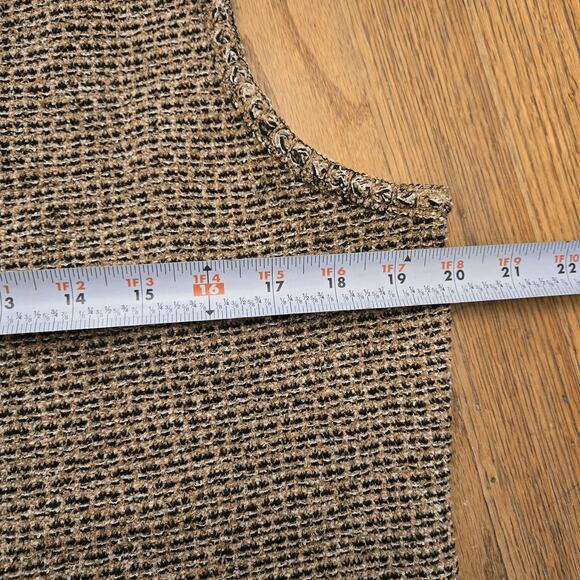 J Jill Tweed Dress Women's Sz Medium Butterscotch Sleevless Business Office... - Picture 6 of 10